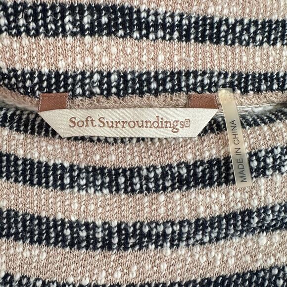 Soft Surroundings Marina Nautical Striped Long Sleeve Cotton Sweater Size Small - Picture 4 of 8